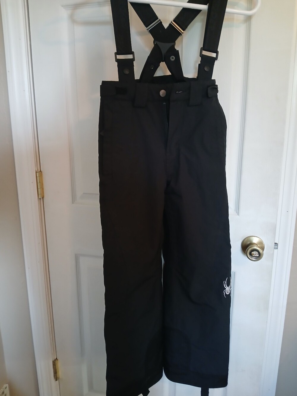 Spyder Black Kids Snow Overalls with Adjustable Suspenders